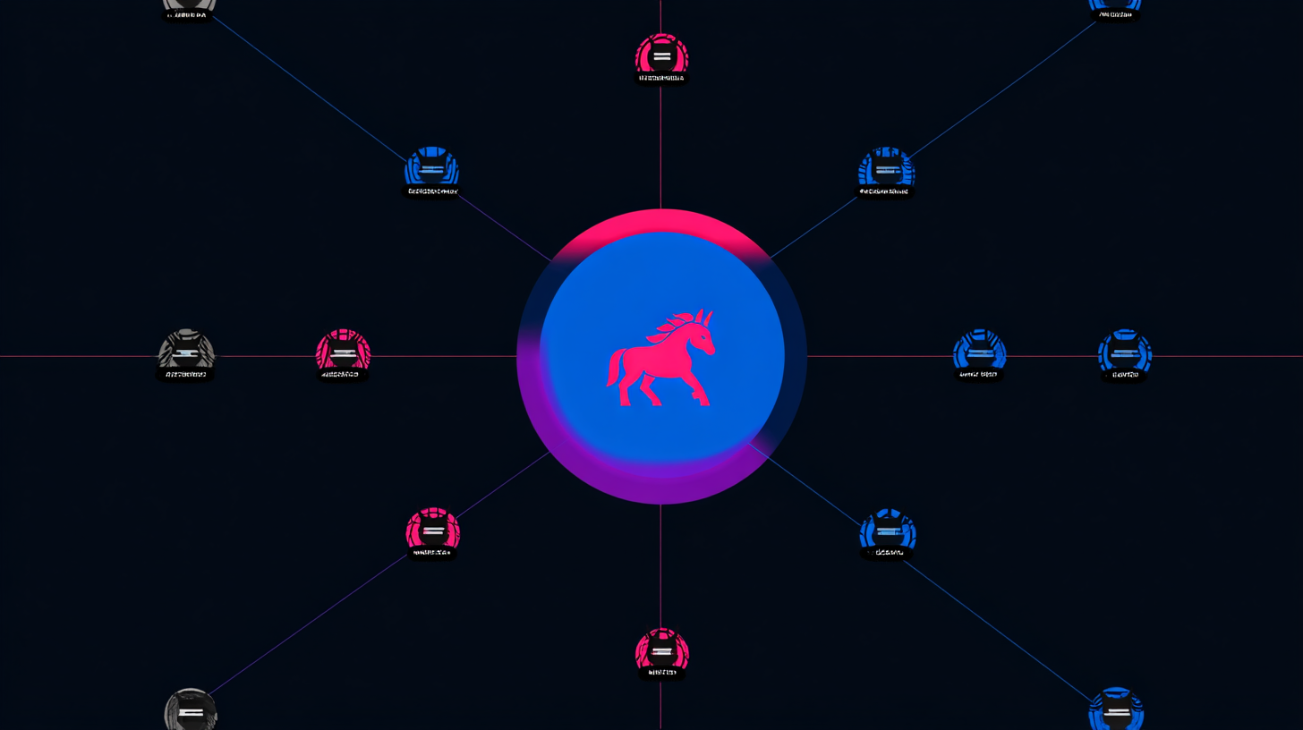Uniswap V2 foundation layer diagram showing constant product pools LP tokens and deployment across Ethereum Layer two networks